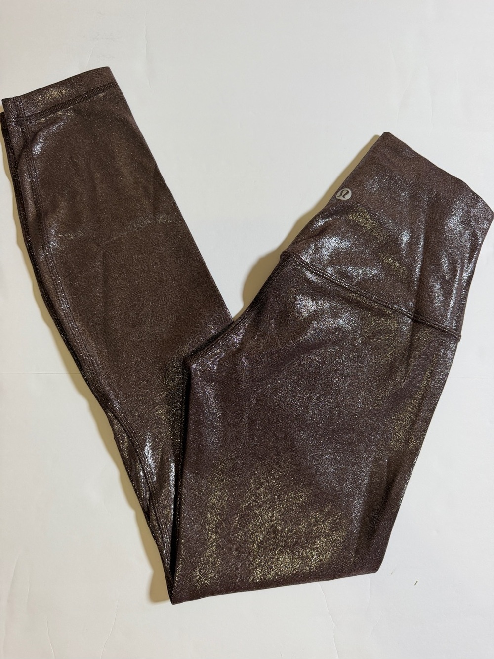 Lululemon Shimmer Leggings in Deep Burgundy Brown